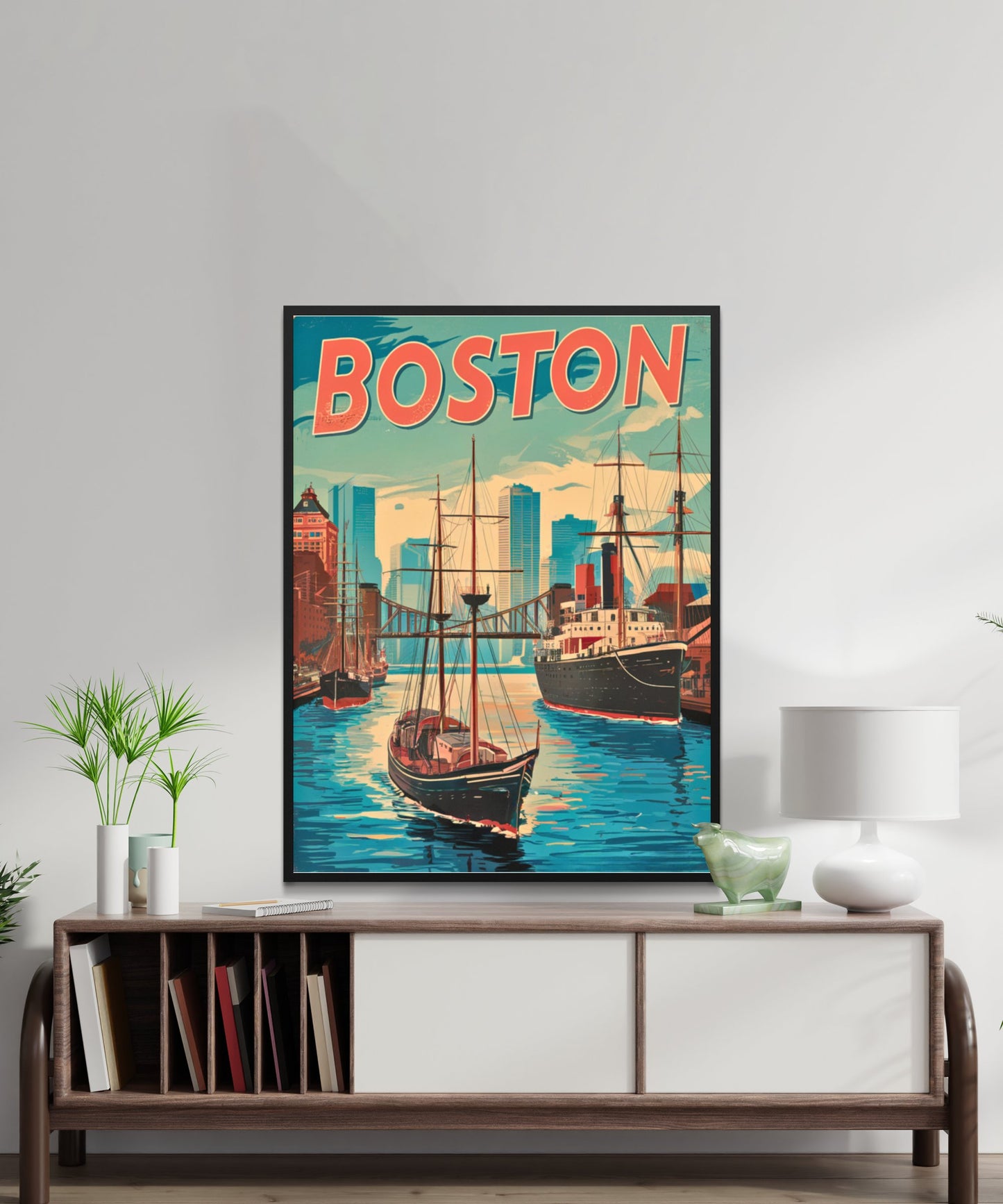 Boston Vintage Travel Poster - Colonial Heritage