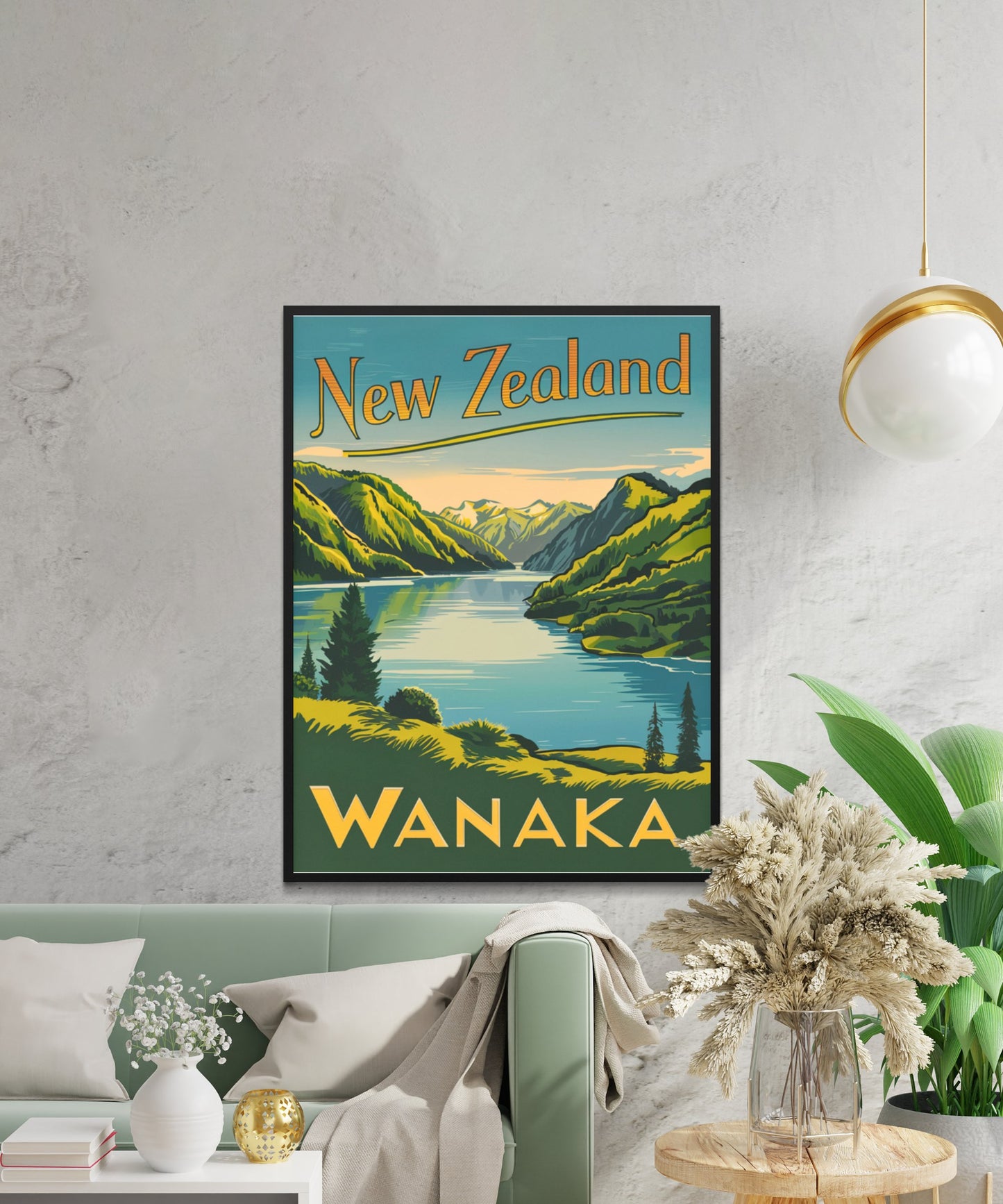 New Zealand Vintage Travel Poster  - Nature's Masterpiece