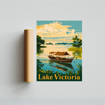 Lake Victoria Vintage Travel Poster - Beauty of Africa’s Great Lake