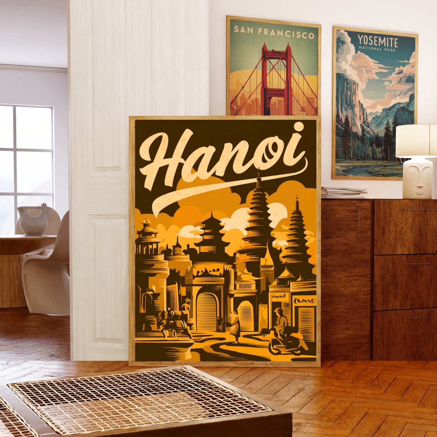 Hanoi Vintage Travel Poster - Beautiful Views