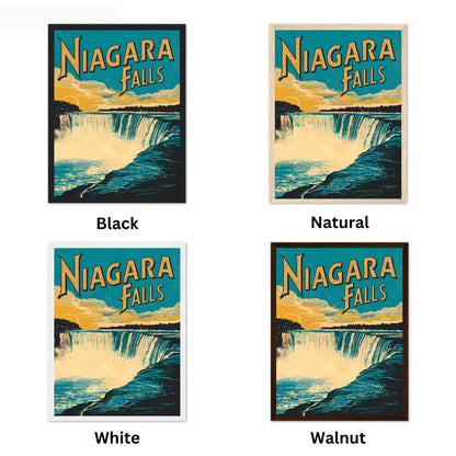 Niagara Falls Vintage Travel Poster - Timeless Cascading Wonder