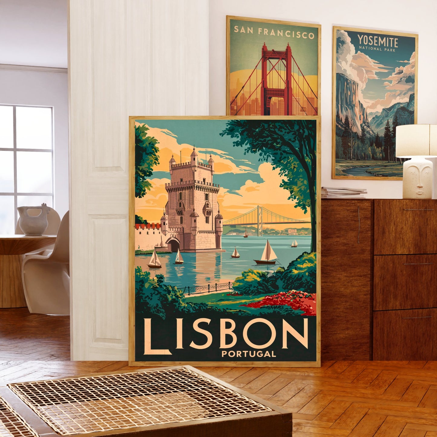 Lisbon Vintage Travel Poster - City of Explorers