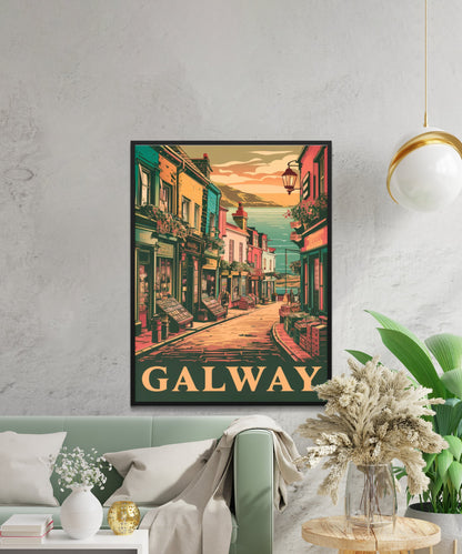 Galway Vintage Travel Poster - Coastal Charm