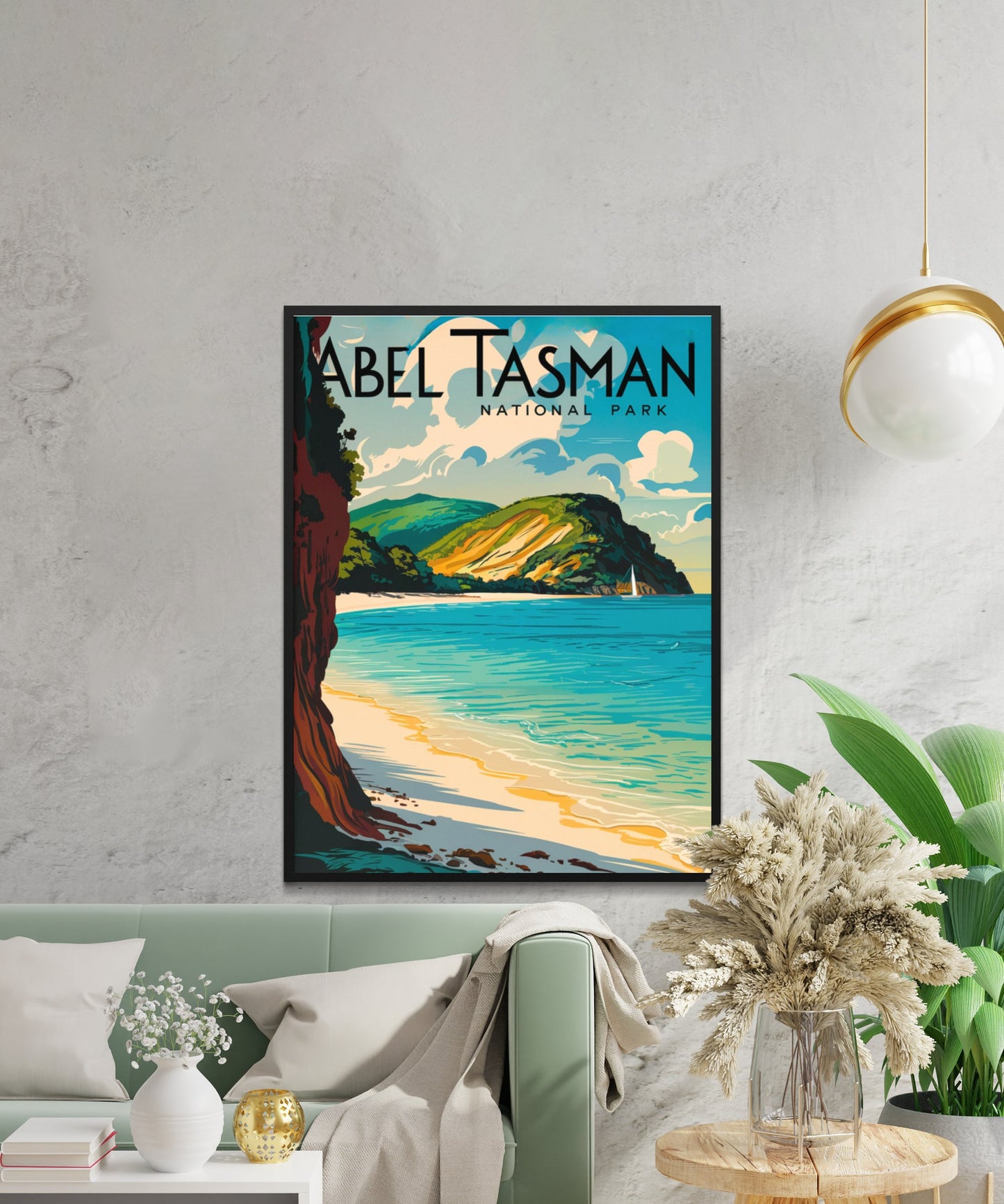 Abel Tasman Park  Vintage Travel Poster - Coastal Paradise