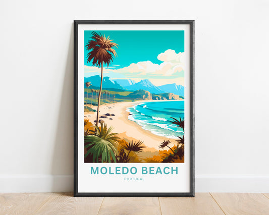 Moledo Beach Travel Poster