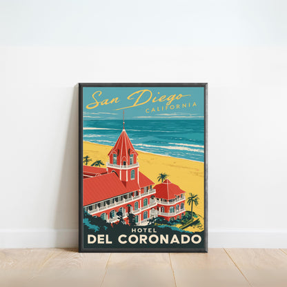 San Diego Vintage Travel Poster