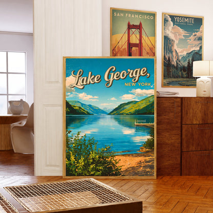 Lake George Vintage Travel Poster