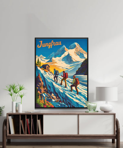 Jungfrau Vintage Travel Poster