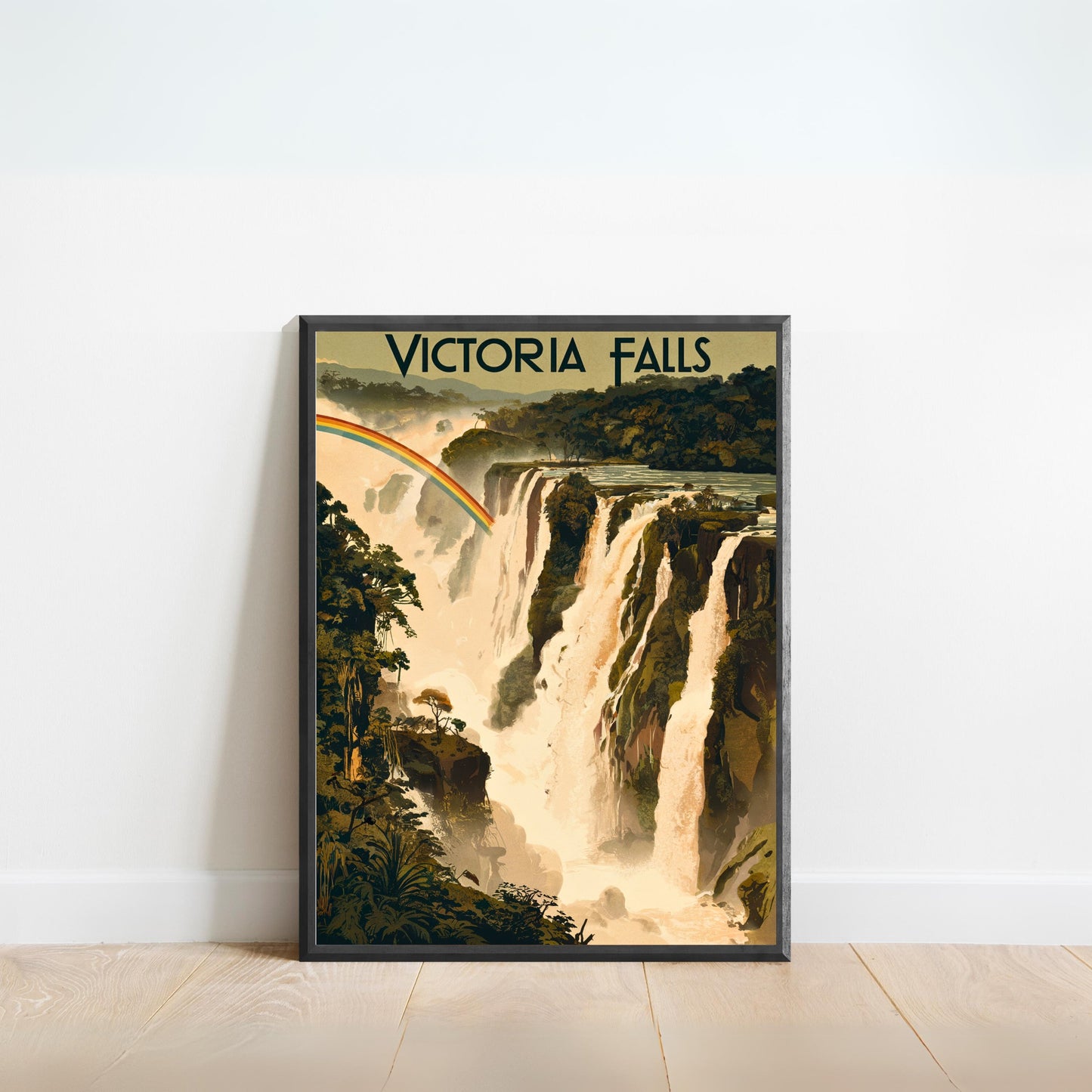 Victoria Falls Vintage Travel Poster - The Smoke that Thunders