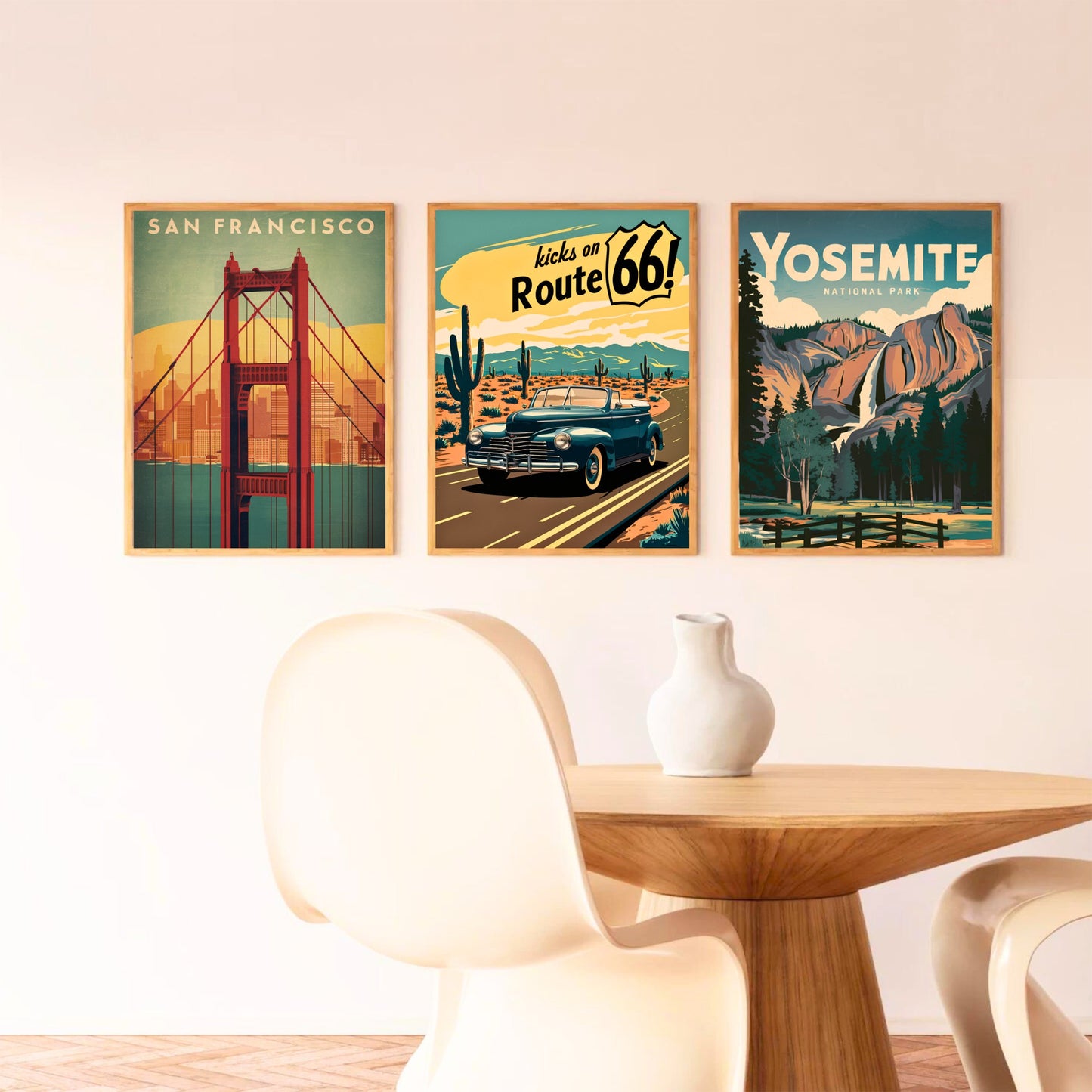 Route 66  Vintage Travel Poster