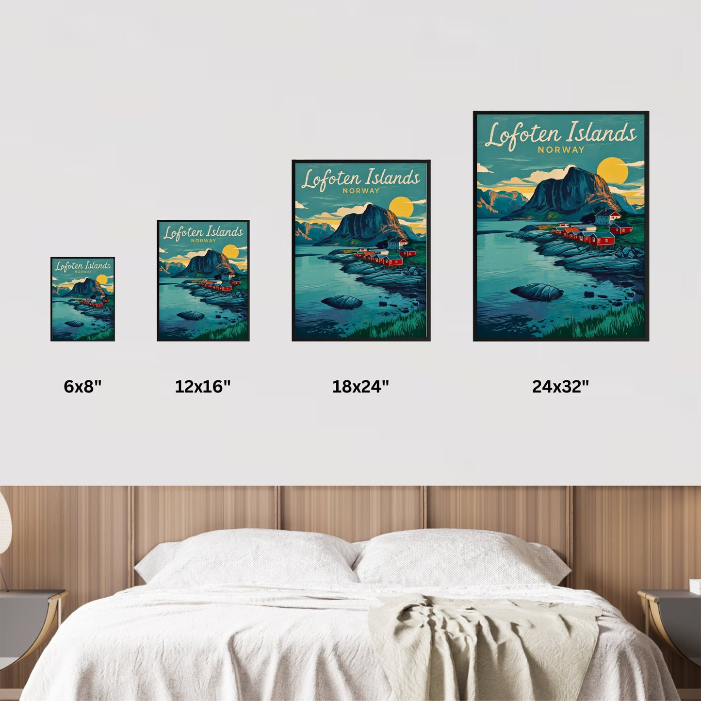 Lofoten Islands Vintage Travel Poster