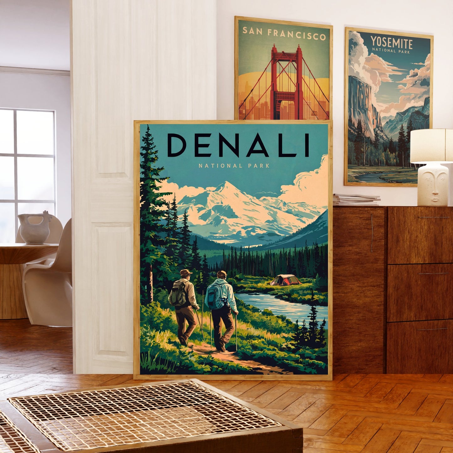 Denali Vintage Travel Poster - National Park