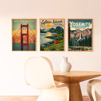 Lofoten Islands Vintage Travel Poster - Timeless Nordic Beauty