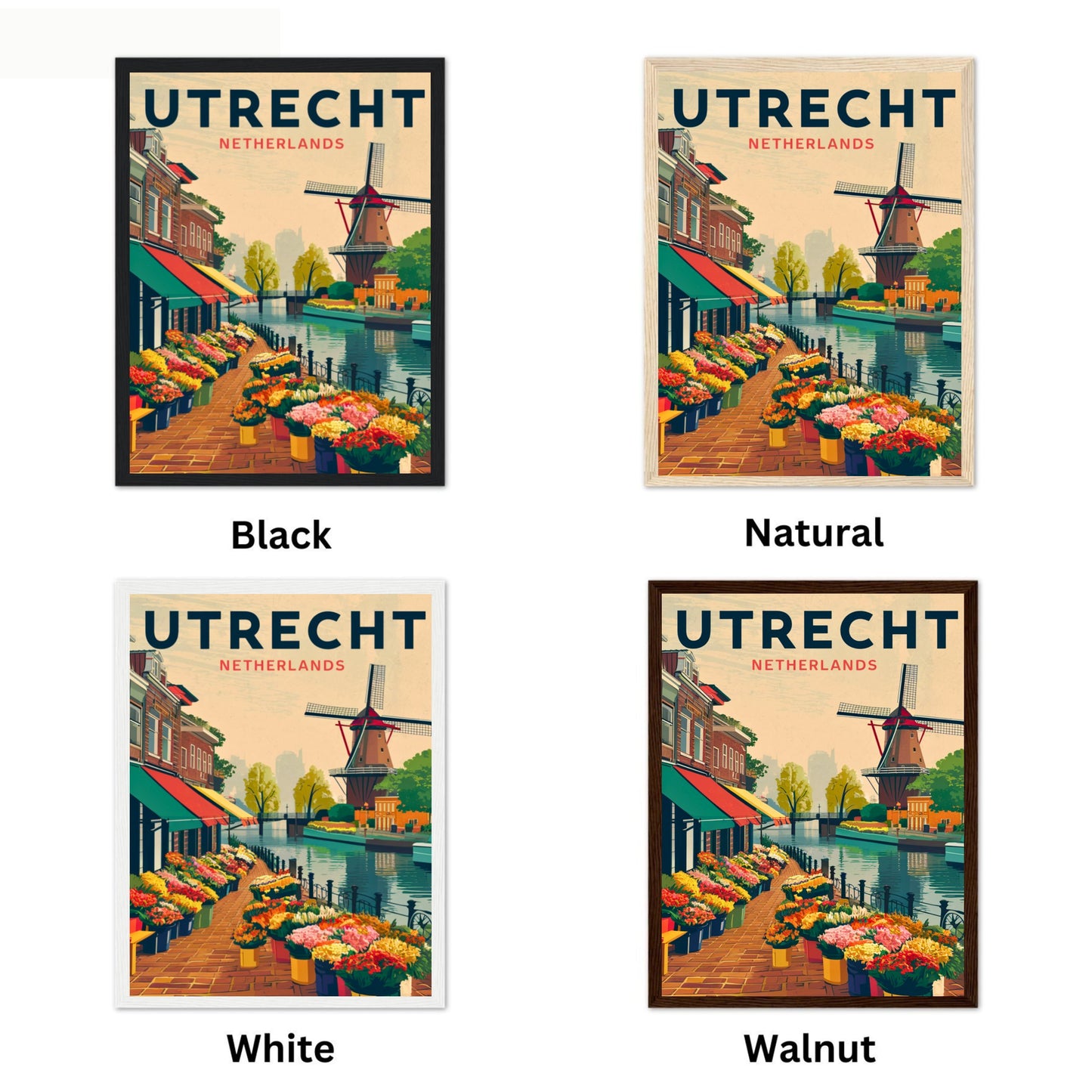 Utrecht Vintage Travel Poster