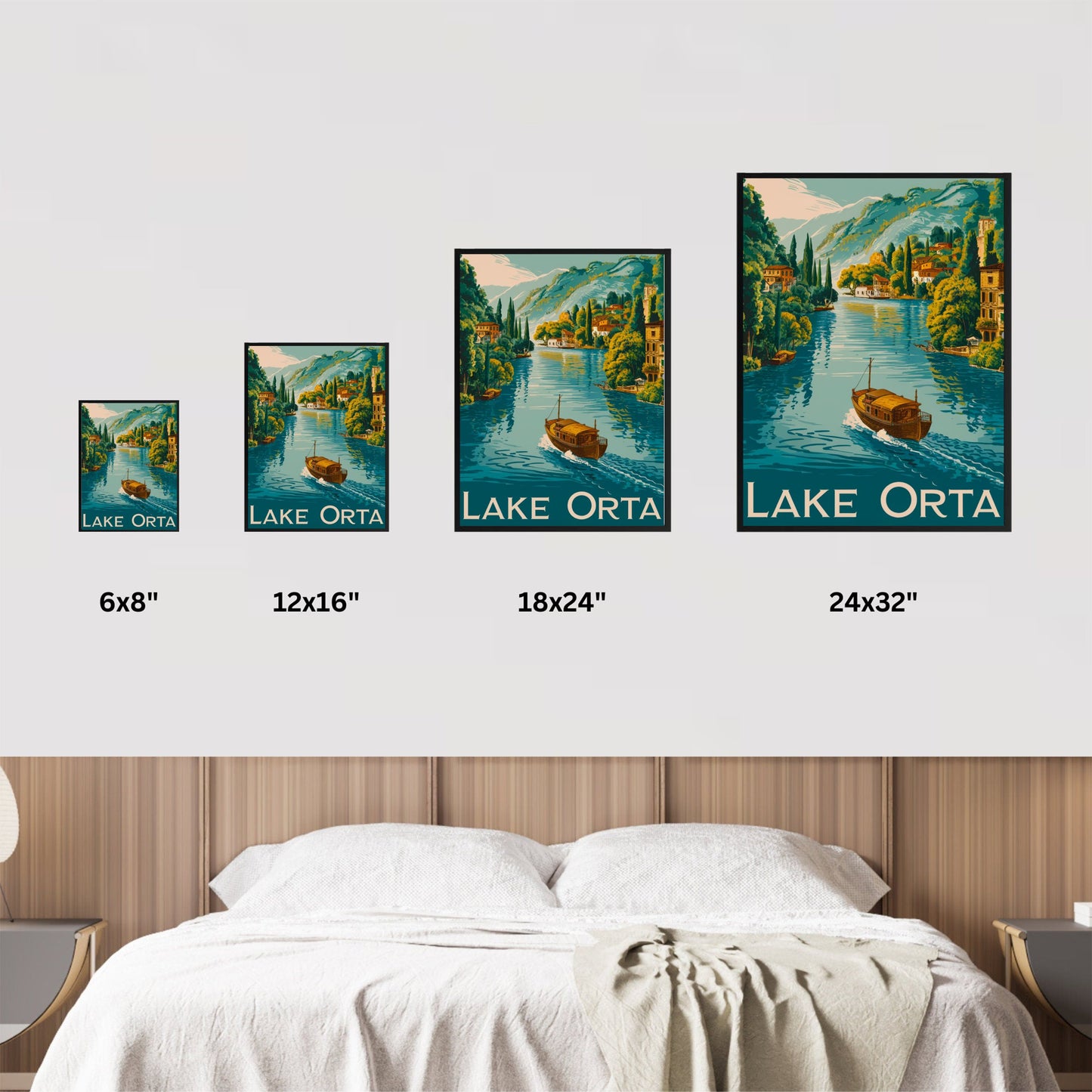 Lake Orta Vintage Travel Poster - Charming Shores