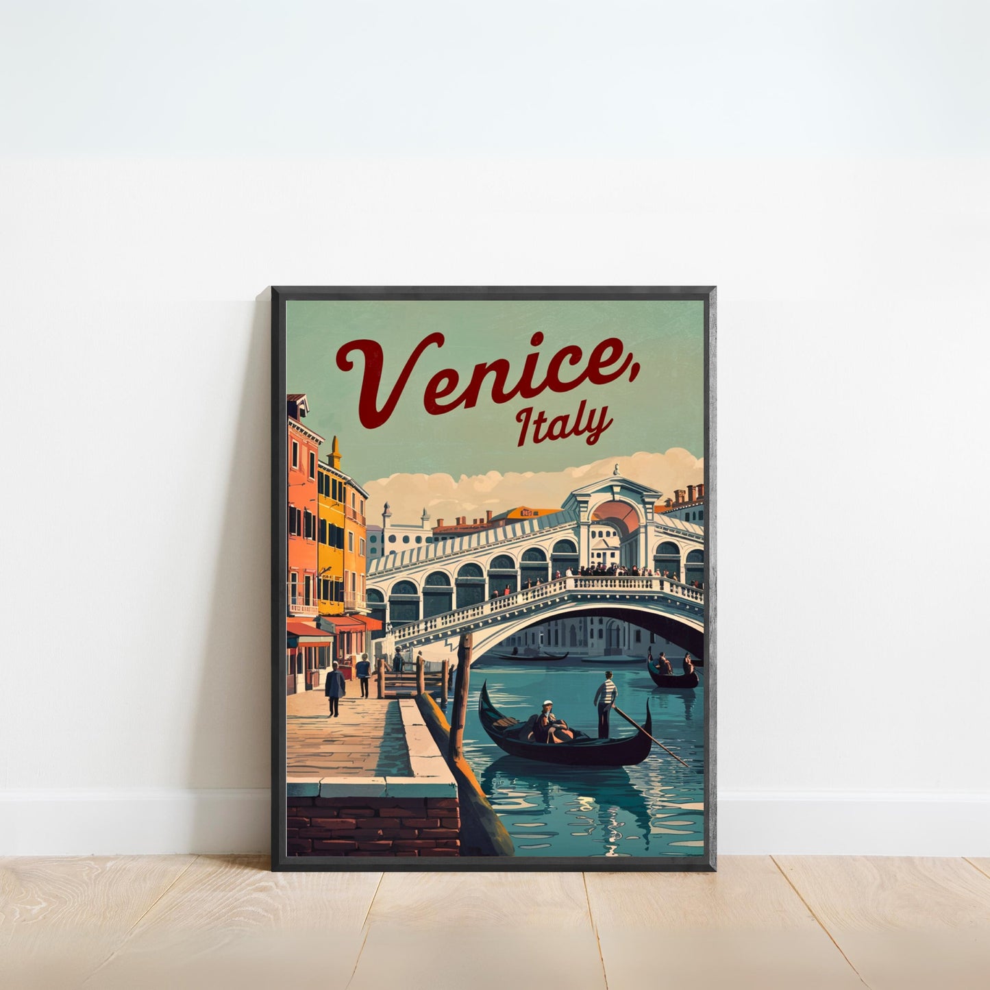 Venice Vintage Travel Poster - Reflections of Elegance