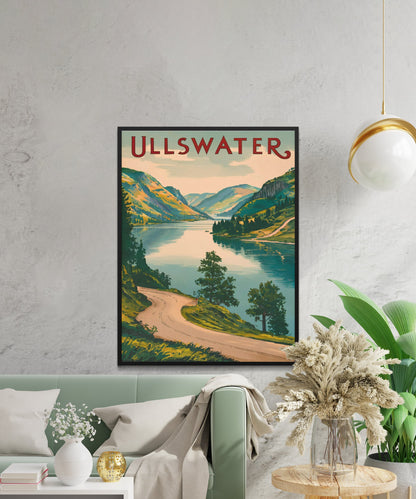 Ullswater Vintage Travel Poster - Timeless Lake District Beauty