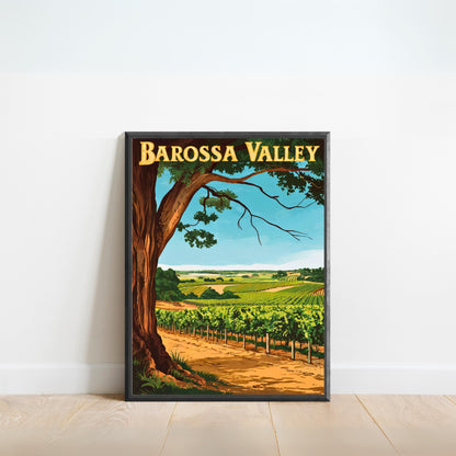 Barossa Valley Vintage Travel Poster - Sip and Savor the Scenic Beauty