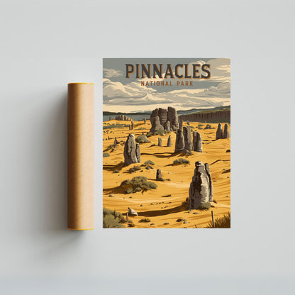 Pinnacles National Park Vintage Travel Poster