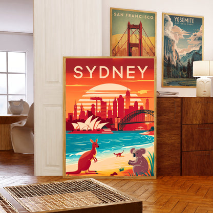 Sydney Vintage Travel Poster