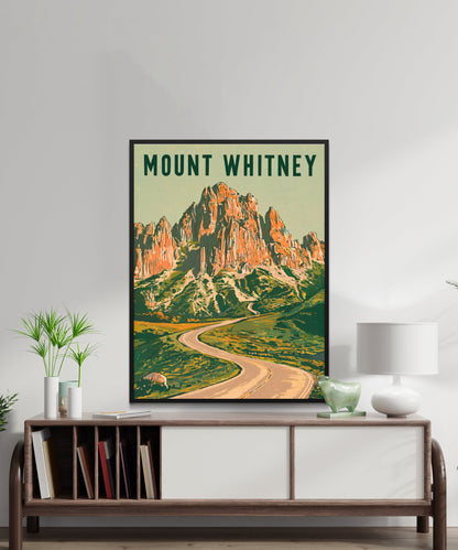 Mount Whitney Vintage Travel Poster - Alpine Wilderness