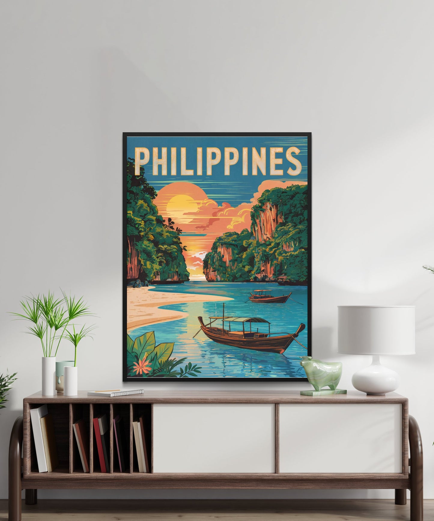 Philippines Vintage Travel Poster - Timeless Tropical Paradise