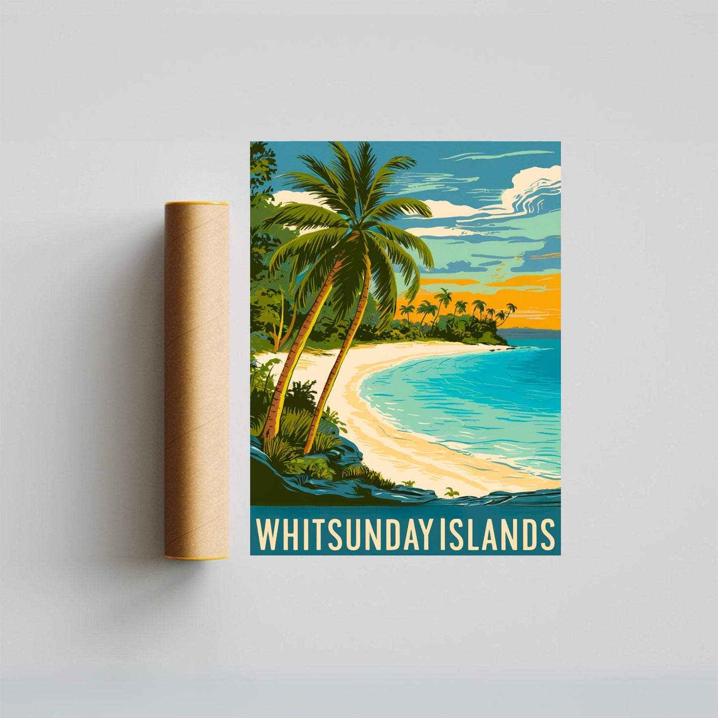 Whitsunday Vintage Travel Poster - Tropical Paradise