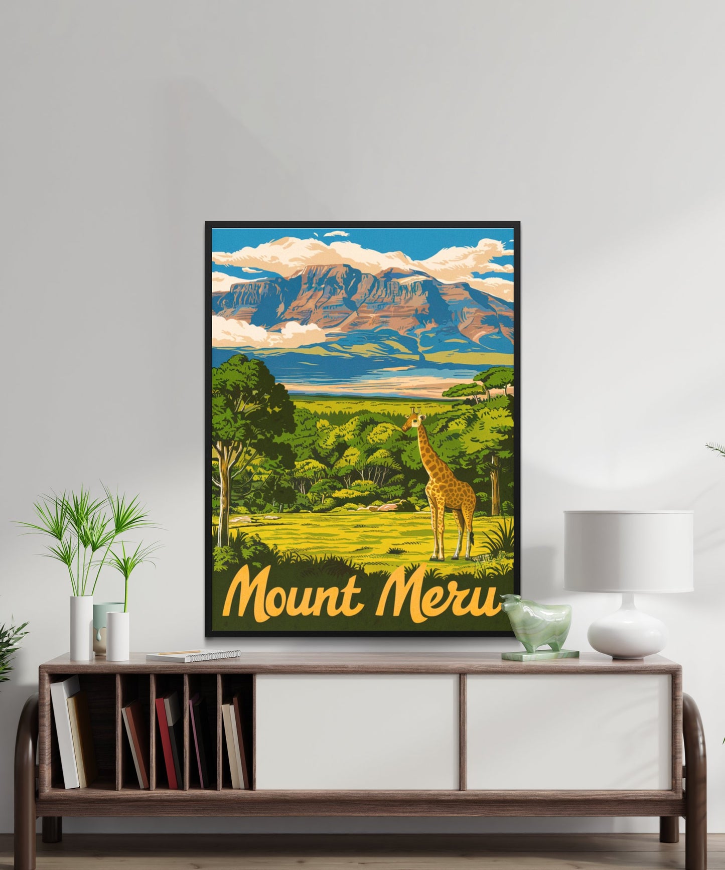 Mount Meru Vintage Travel Poster