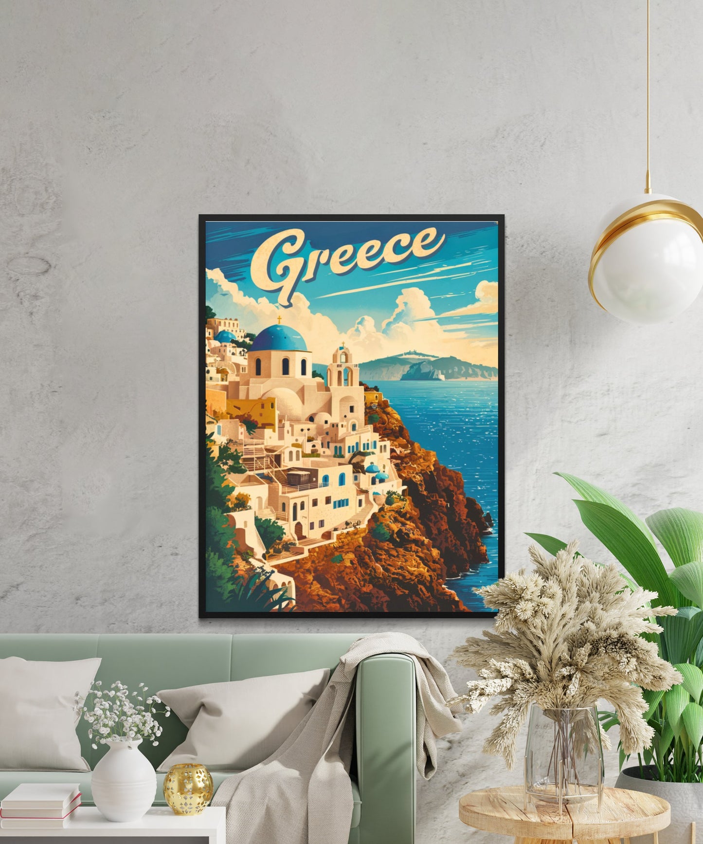 Greece Vintage Travel Poster - Ancient Wonders