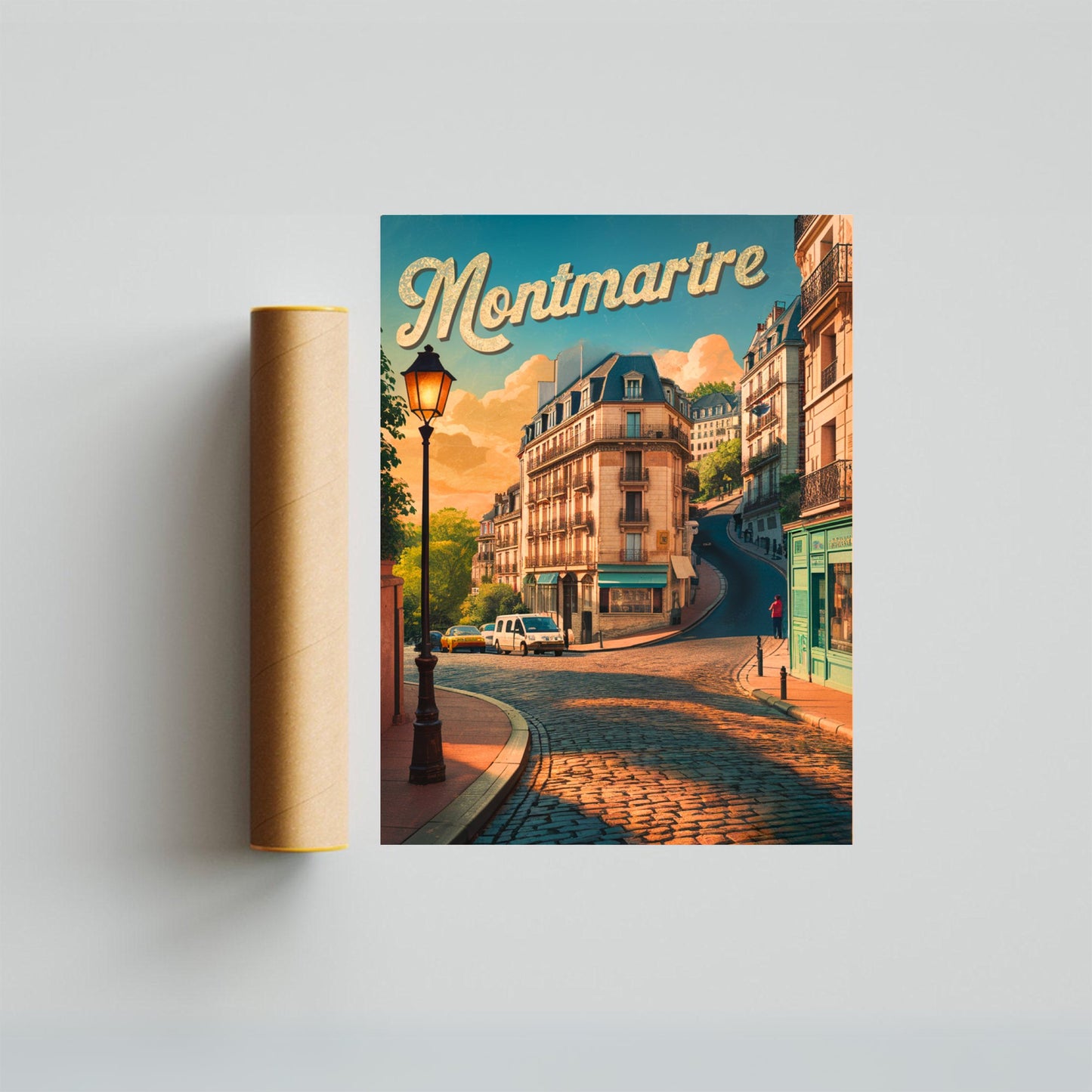 Montmartre Vintage Travel Poster