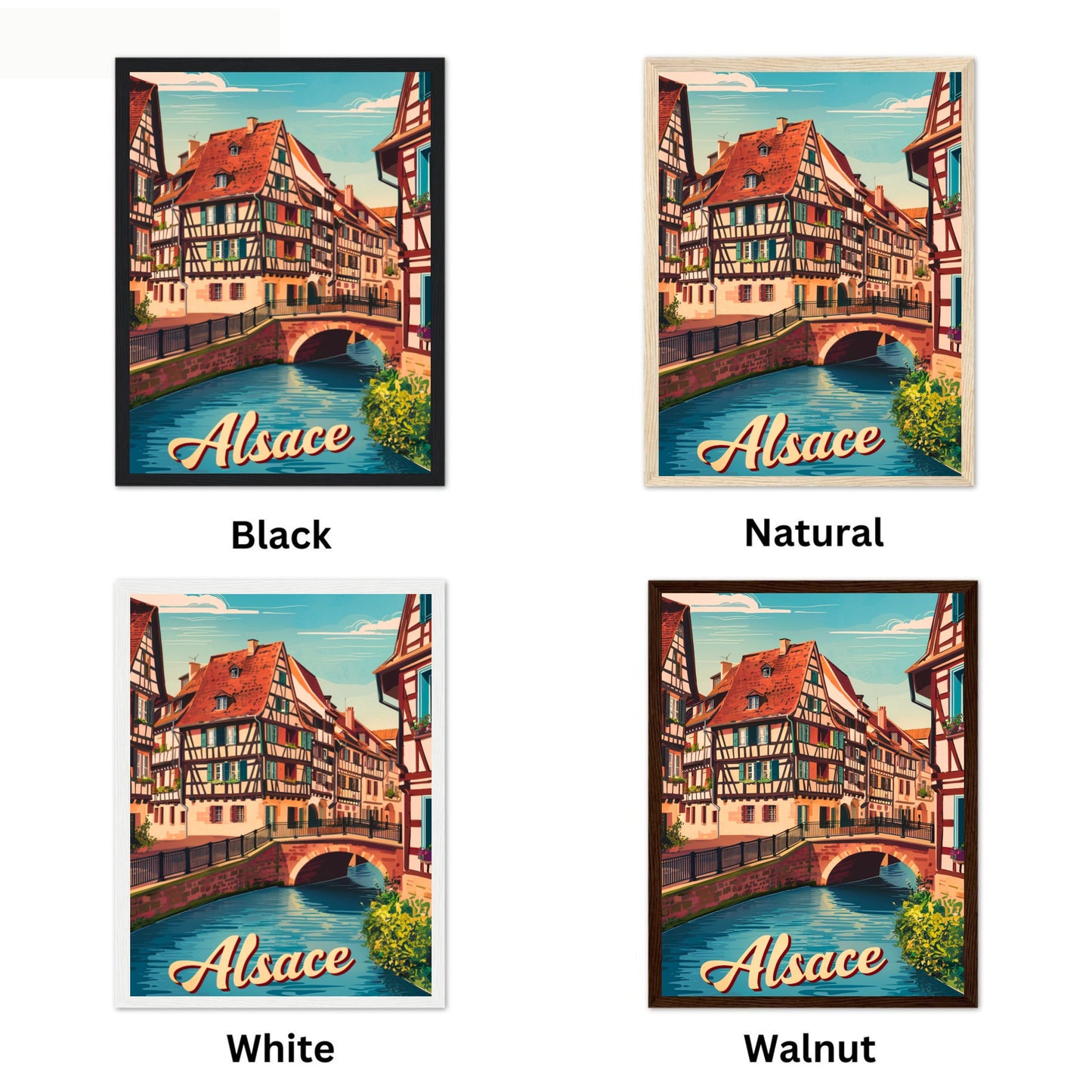 Alsace Vintage Travel Poster - Cultural Blend