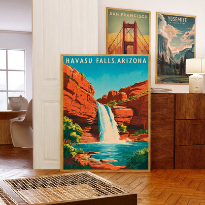 Havasu Falls Vintage Travel Poster