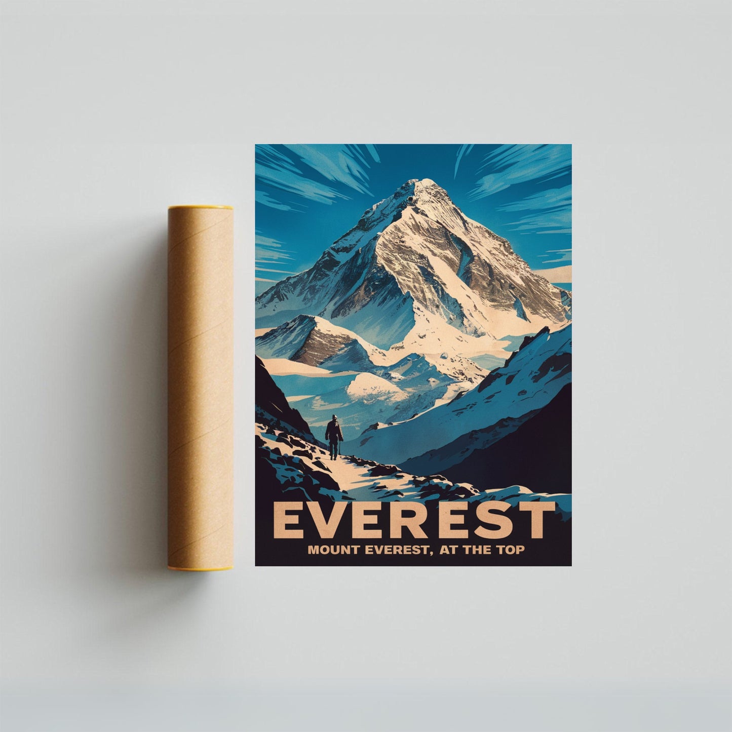 Mount Everest Vintage Travel Poster- Majestic Heights