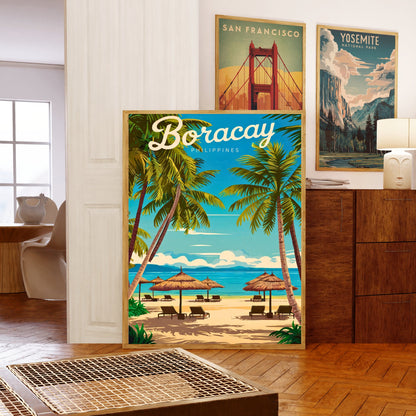 Boracay Vintage Travel Poster - Paradise Island of the Philippines