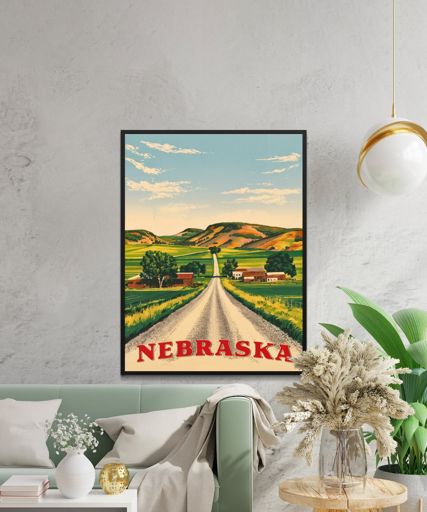 Nebraska Vintage Travel Poster