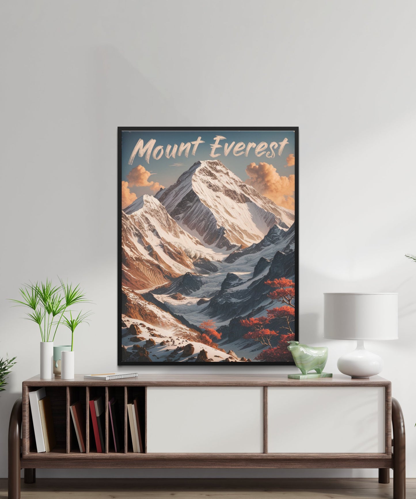 Mount Everest Vintage Travel Poster - Himalayan Majesty