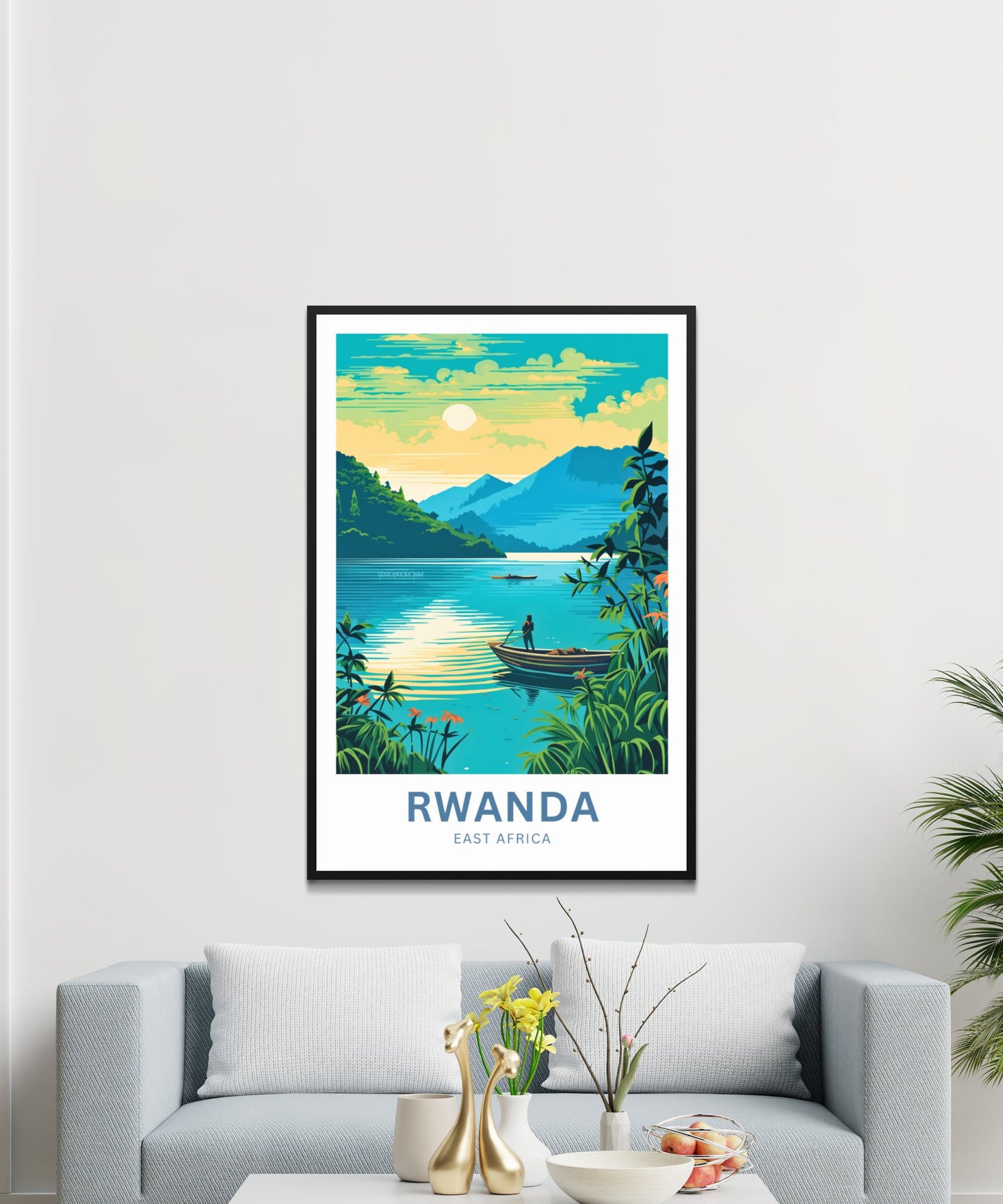 Rwanda Travel Poster