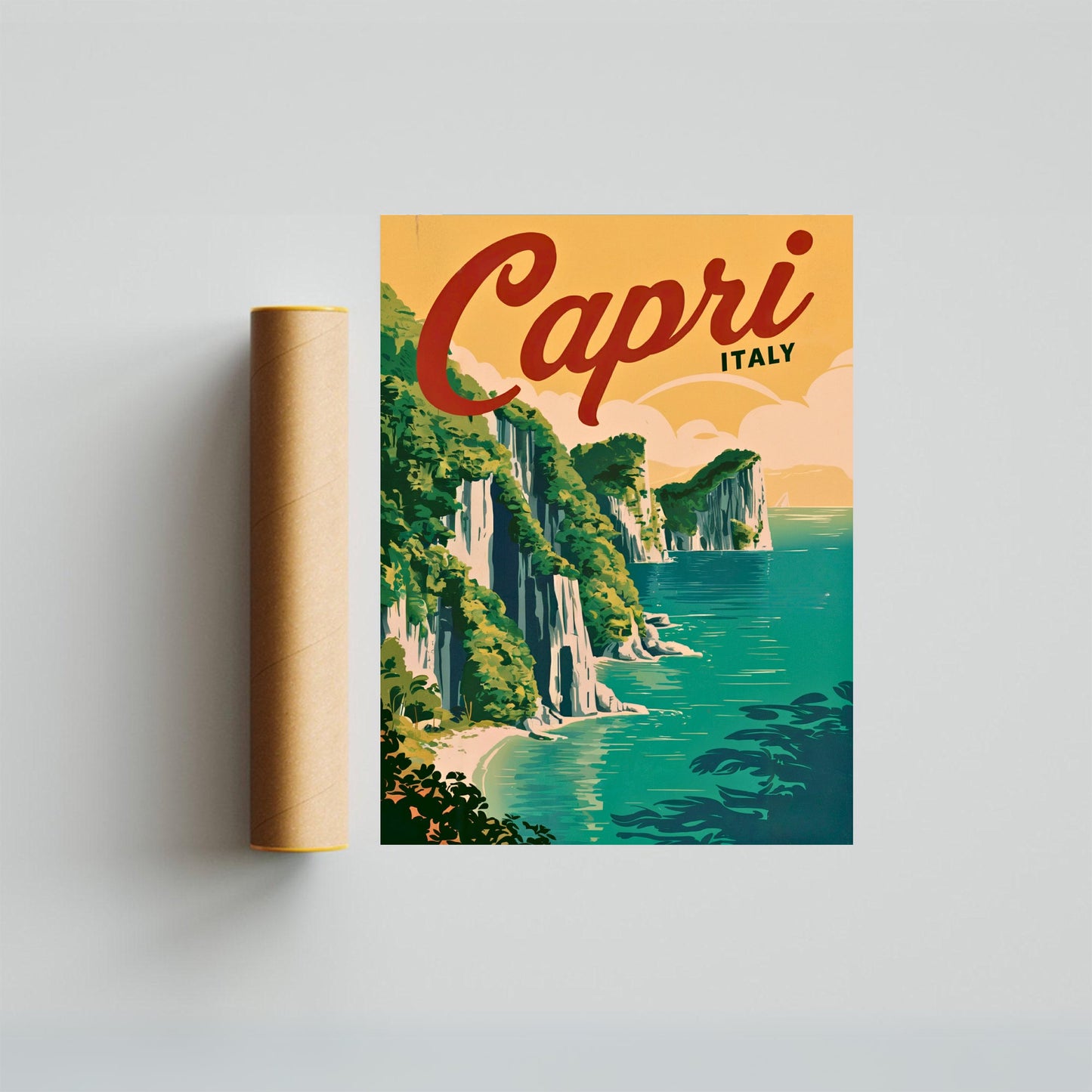 Capri Vintage Travel Poster