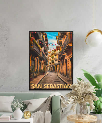 San Sebastian Vintage Travel Poster - Coastal Paradise