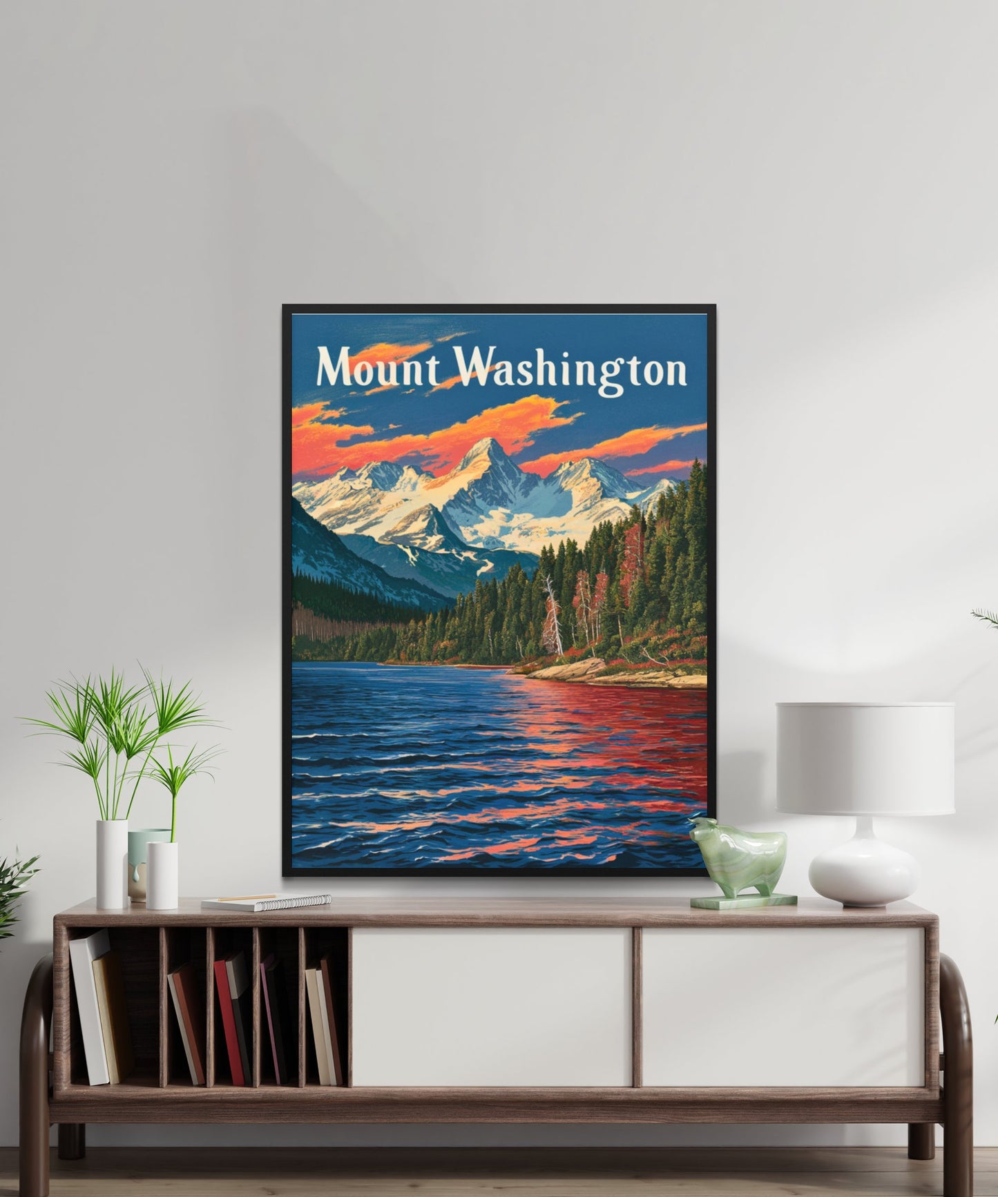 Mount Washington Vintage Travel Poster - Wilderness Majesty