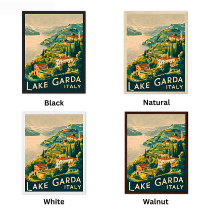 Lake Garda Vintage Travel Poster