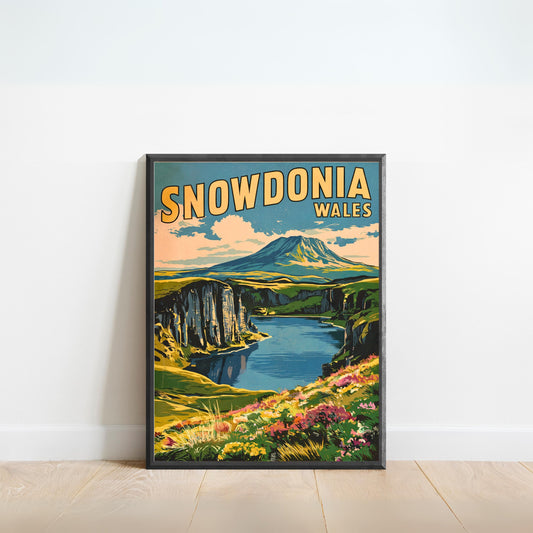 Snowdonia Vintage Travel Poster