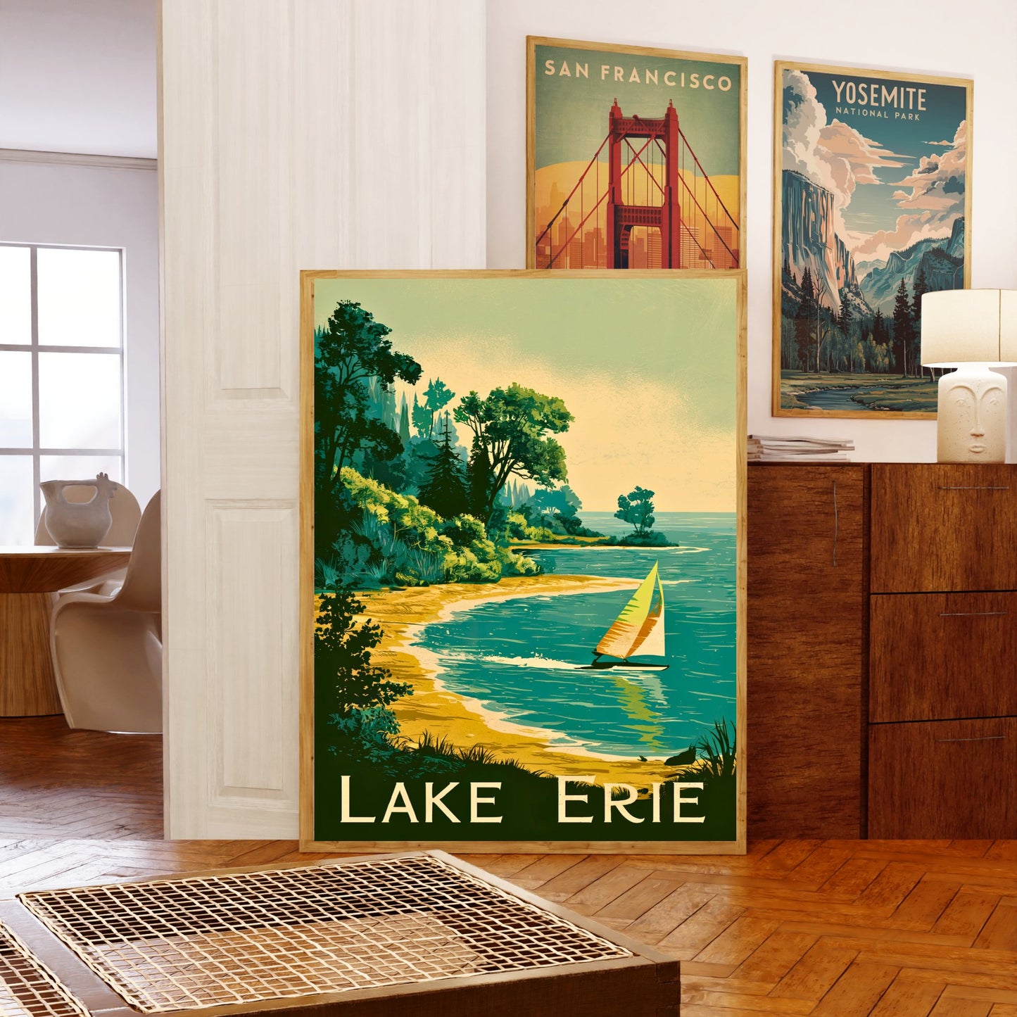 Lake Erie Vintage Travel Poster