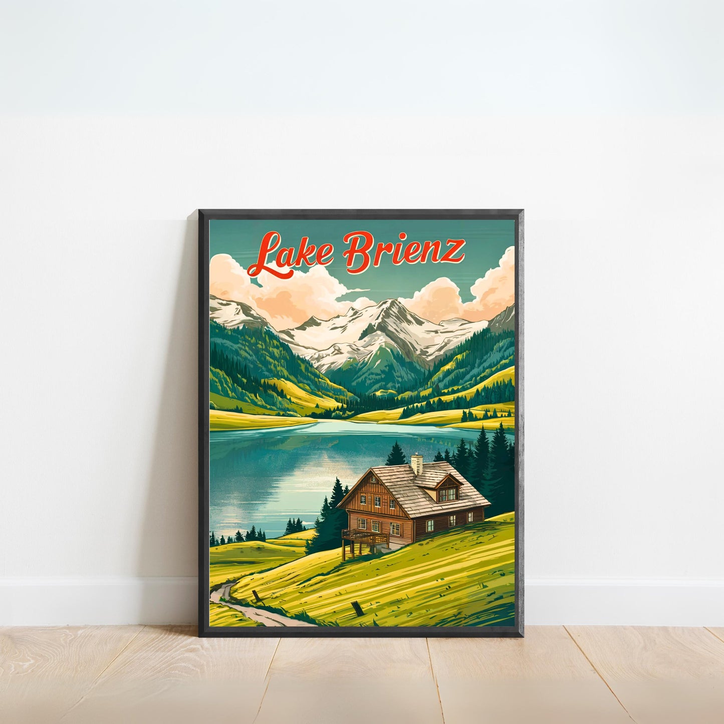 Lake Brienz Vintage Travel Poster - Timeless Alpine Elegance