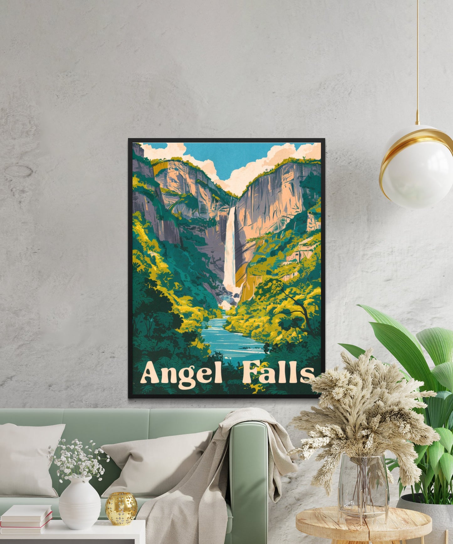 Angel Falls Vintage Travel Poster - Untamed Nature