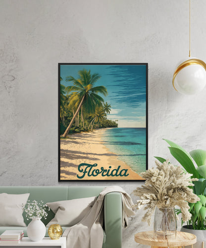 Florida Vintage Travel Poster - Vintage Coastal Charm