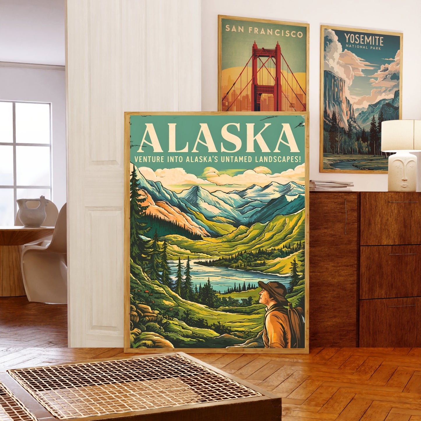 Alaska Vintage Travel Poster - Untamed Beauty