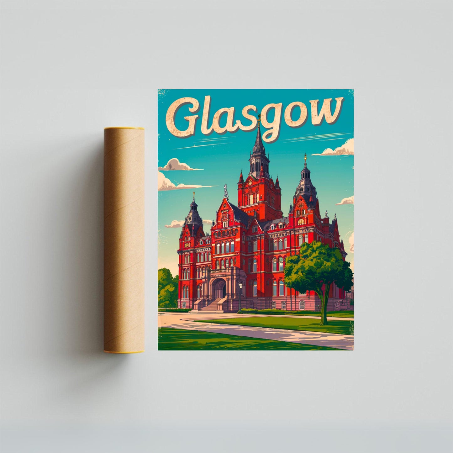 Glasgow Vintage Travel Poster