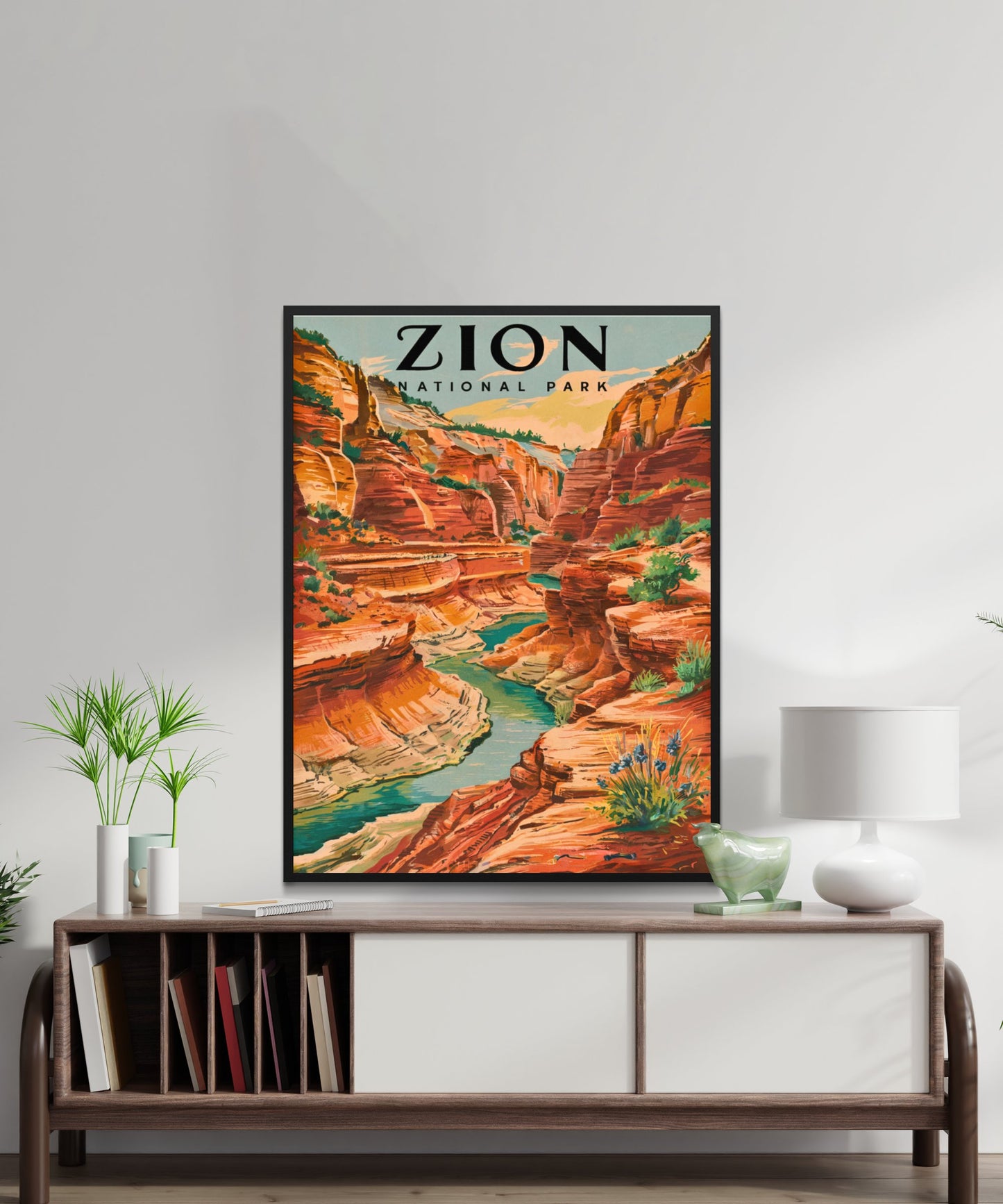 Zion National Park Vintage Travel Poster