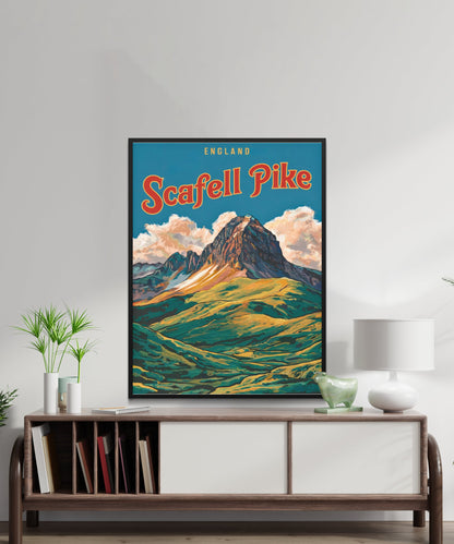 Scafell Pike Vintage Travel Poster